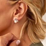 Lily of the Valley Pearl Stud Silver Earrings