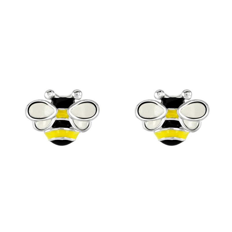 Dinky Bee Enamel Stud Earrings