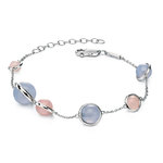 Fiorelli Rose Quartz & Blue Stone Silver Bracelet