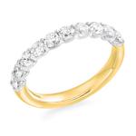 0.75ct Diamond Half Eternity 18ct Gold Ring