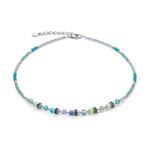 Necklace Cube Story Sparkling Blue-Green