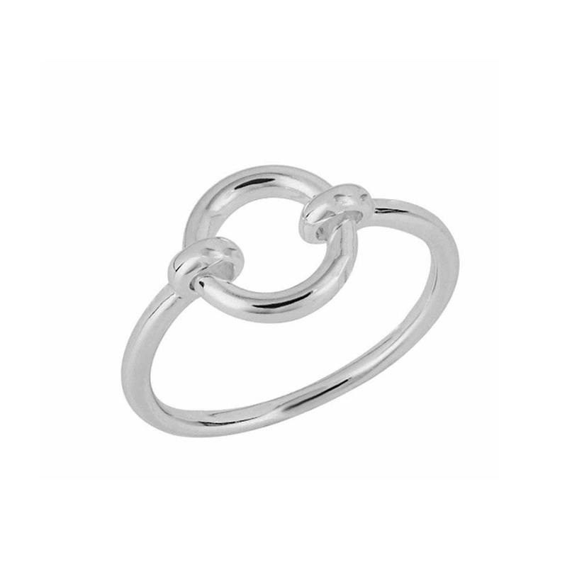 Open Circle Sterling Silver Ring