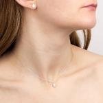 Tear Drop Shape Diamond Illusion Set 9ct Necklace