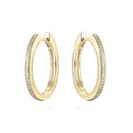 20mm Gold Plated Cubic Zirconia & Silver Hoops