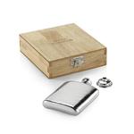Pewter Impression Hip Flask Gift Boxed