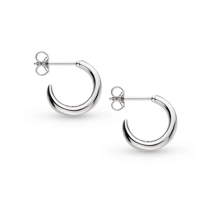 Bevel Cirque Mini Hoop Silver Earrings