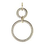 Double Circle Gold Plated Silver Pendant