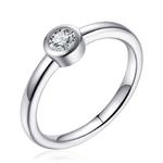 Solitaire Ring Cubic Zirconia & Silver