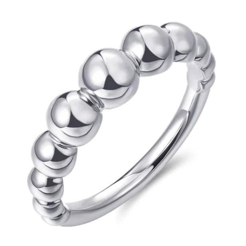 Bubble Silver Band Ring