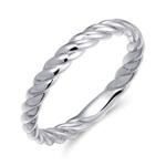 Twisted 3mm Silver Band Ring