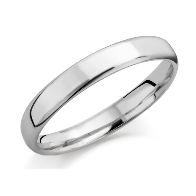 Perpetual 3mm FlatTop 18ct White Gold Wedding Band