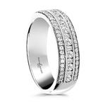 Glamour 0.52ct Mixed Cut Triple Row Platinum Ring