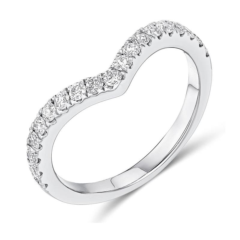 0.45ct Diamond Wishbone Platinum Ring