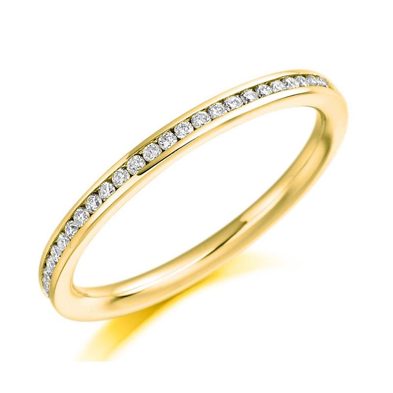 0.20ct Diamond Half Eternity 18ct Yellow Gold Ring