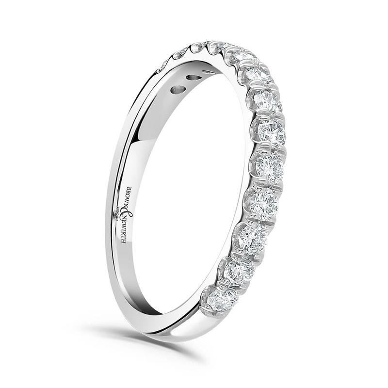 Serilda 0.50ct Diamond Half Eternity Platinum Ring