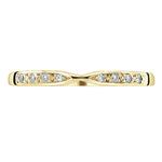 Crescent Diamond Bow 18ct Yellow Gold Ring