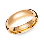 6mm Tungsten Yellow Gold Plated Ring