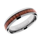 6mm Tungsten Ring with Wooden Inlay