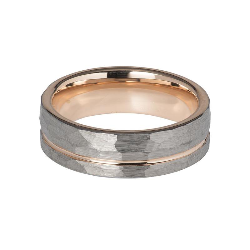 7mm Tungsten Ring with Rose Plating