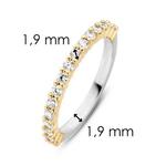 Cubic Zirconia Gold Plated Silver Band Ring