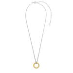 Textured Gold Plated Silver Disc Pendant & Chain