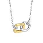 Modern Infinity Silver & Gold Plate Necklace