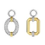 Gold Plated Silver & Cubic Zirconia Drop Ear Charm