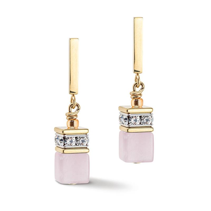 Light Rose GeoCUBE® Iconic Precious Earrings
