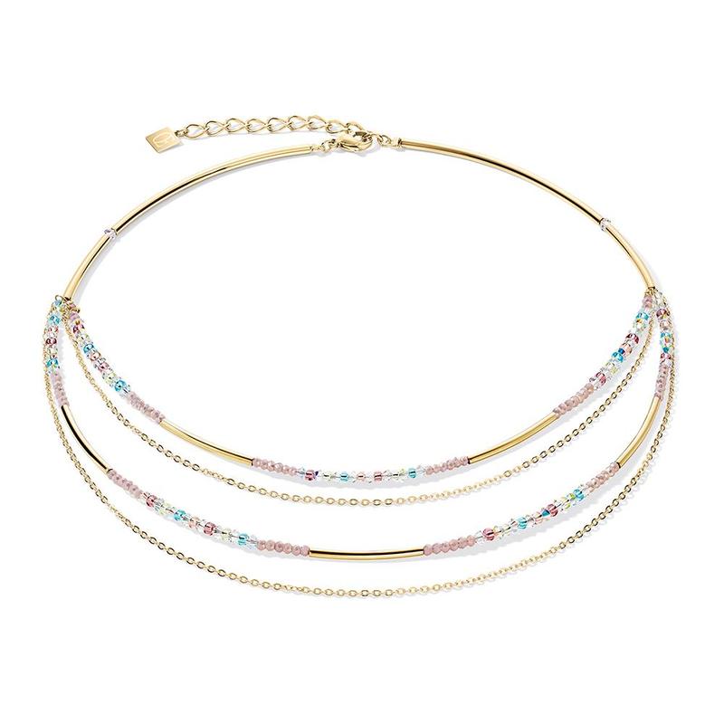 Delicate Waterfall Pastel Rainbow Necklace