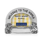 Teddy Bears Picnic Welcome Pewter Photo Frame