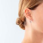 Hoop Earrings Stainless Steel & Crystals 15mm
