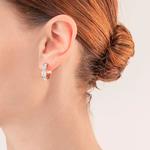 20mm Hoop Earrings Stainless Steel & Crystals