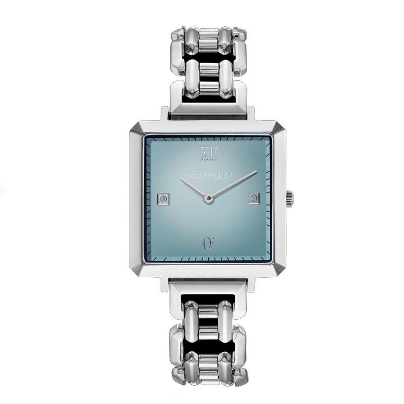 Iconic Cube Ocean Cyan Statement Steel Watch
