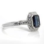 18ct White Gold Sapphire & Diamond Ring