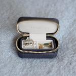 Navy Pebble Petite Travel Jewellery Box