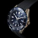 Eco-Drive Dive Watch with Blue Bezel and Rose Gold