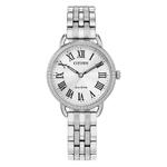 Eco-Drive Ladies Coin Edge Stainless Steel Watch