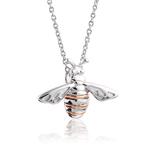 Honey Bee Necklace with Silver Pendant