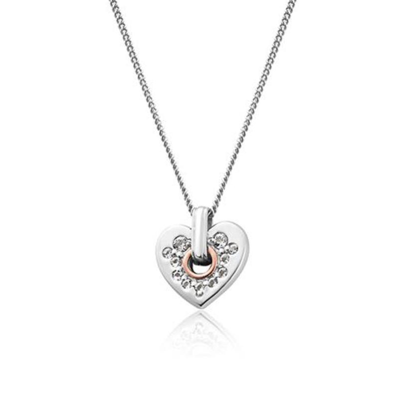 Cariad Sparkle Small Heart Silver Pendant