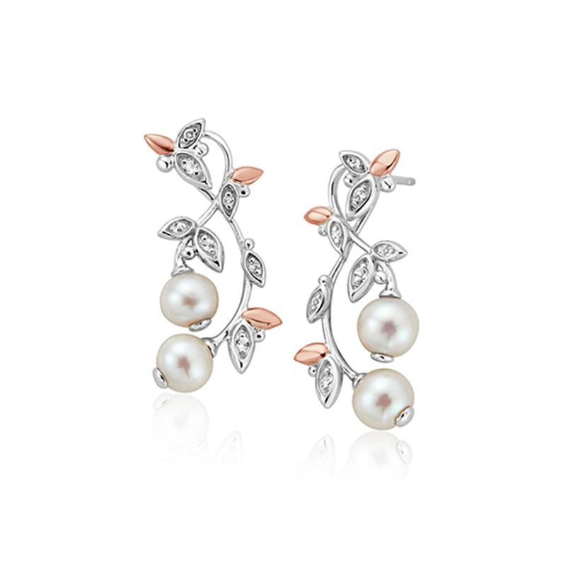 Lily of the Valley Pearl Drop Earrings