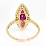 18ct Ruby & Diamond Marquise Cluster Ring