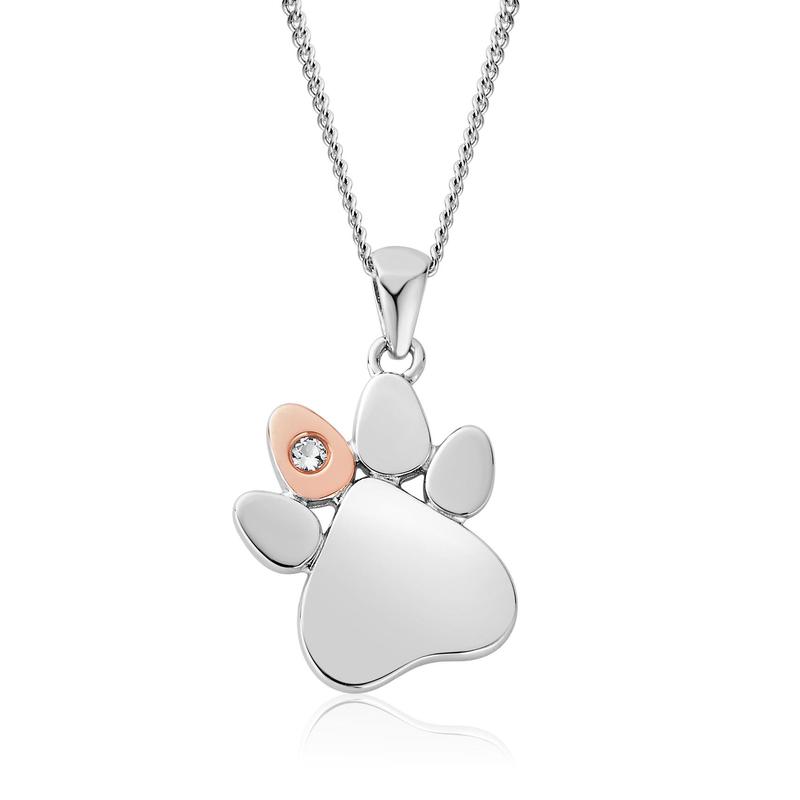 Paw Print Silver & Welsh Gold Pendant