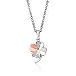 Pob Lwc Clover Silver & Welsh Gold Pendant