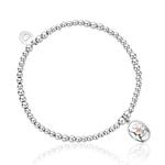 Forget-Me-Not Affinity Silver Beaded Bracelet