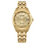 Eco-Drive Ladies Watch With Gold Tone Case