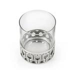 Hexagon Design Pewter Tumbler Glass