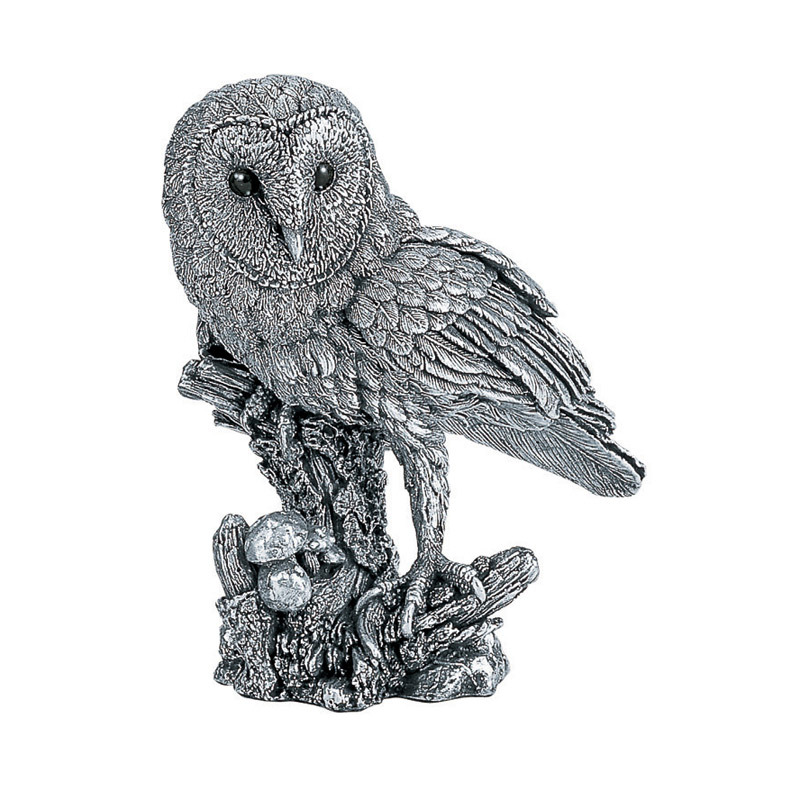 Barn Owl Silver Hallmarked Figurine