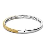 Textured Gold Plated Silver Bangle