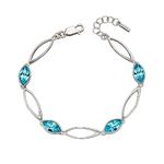 Fiorelli Silver & Aqua Crystal Navette Bracelet