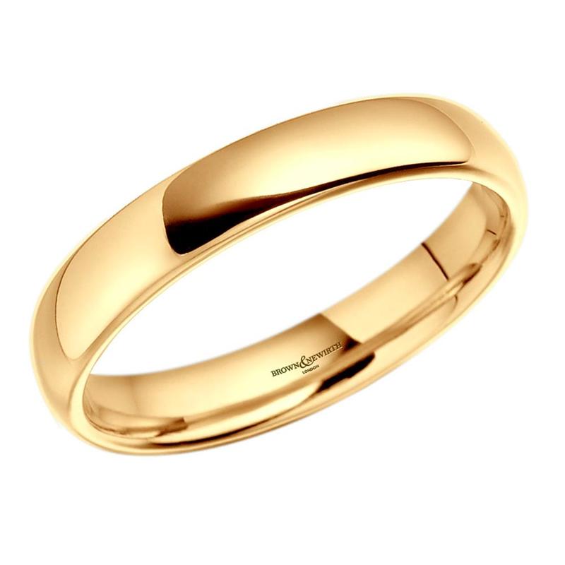 Simplicity 3mm Court 18ct Gold Wedding Band